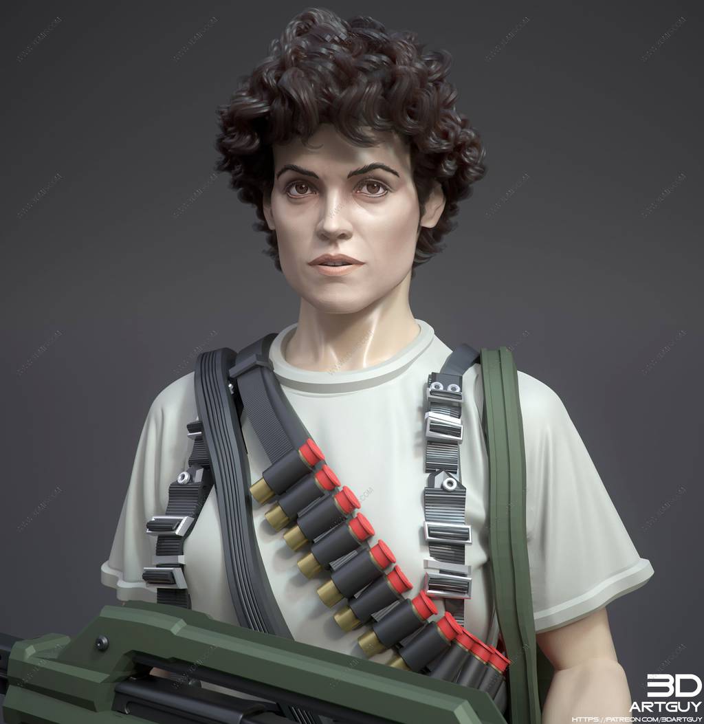 P站图纸印象馆 3DArtGuy 异形 艾伦·雷普莉 3DArtGuy 异形 艾伦·雷普莉