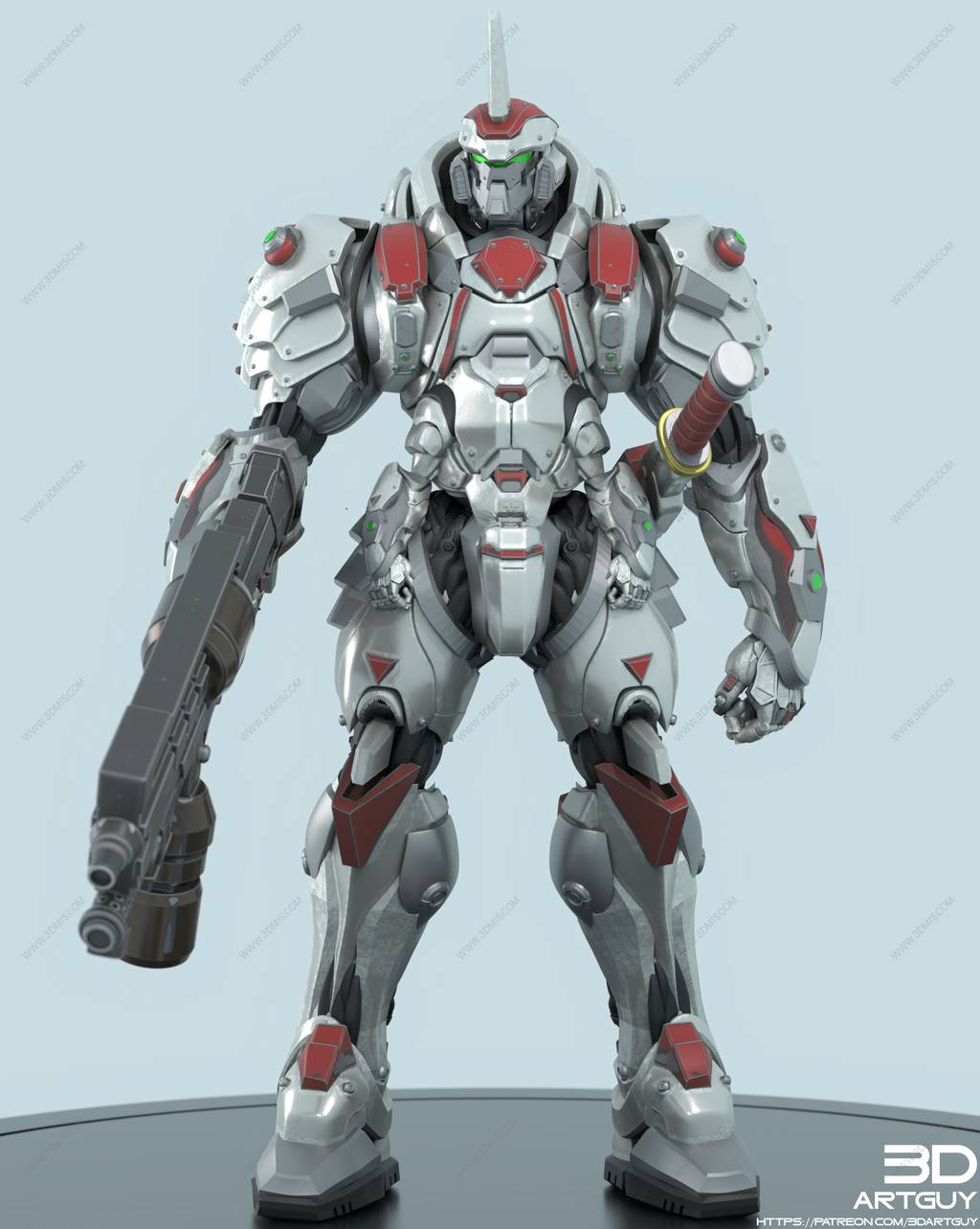 P站图纸印象馆 3DArtGuy 机甲武士 3DArtGuy 机甲武士