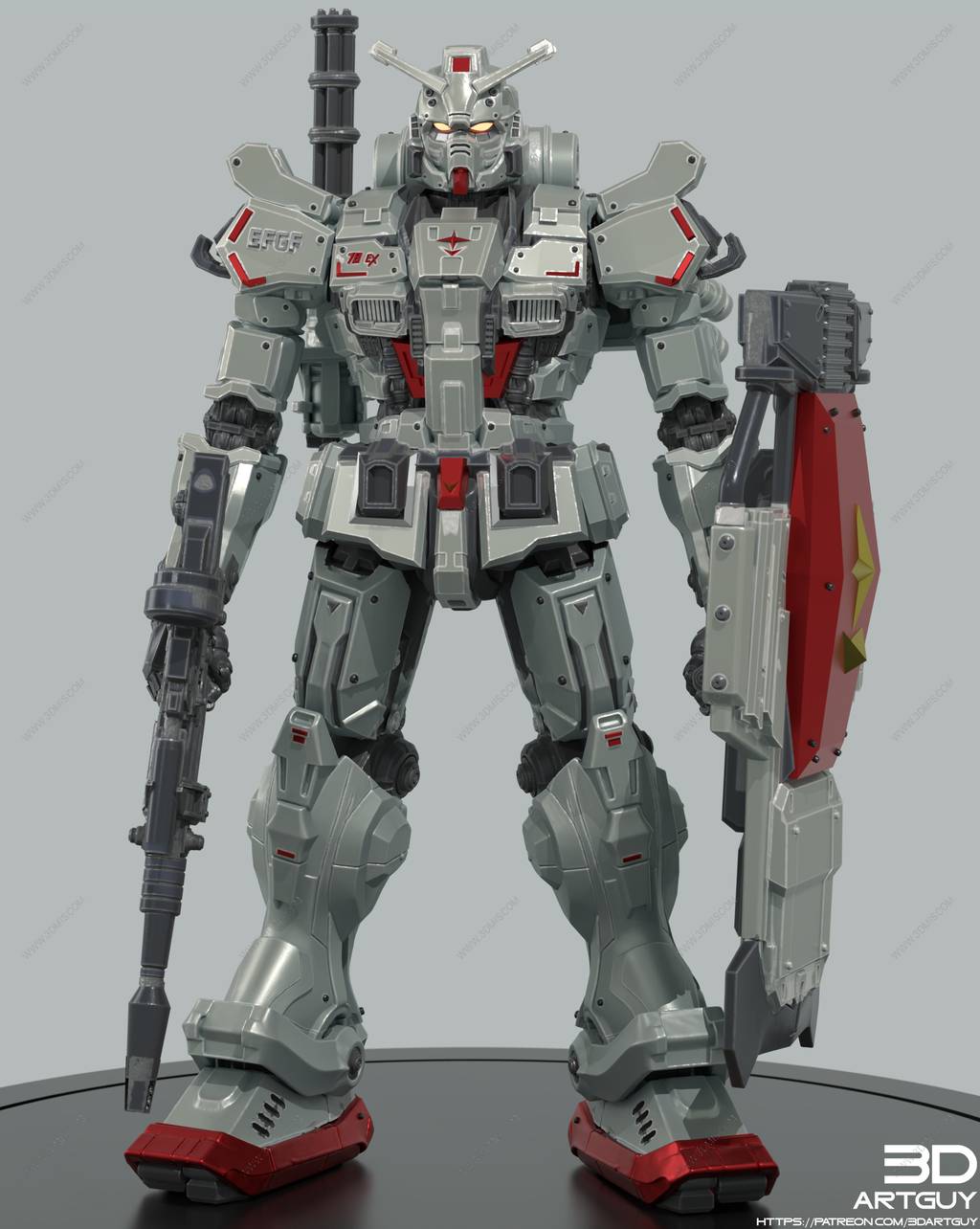 P站图纸印象馆 3DArtGuy 机动战士高达 RX-78 3DArtGuy 机动战士高达 RX-78