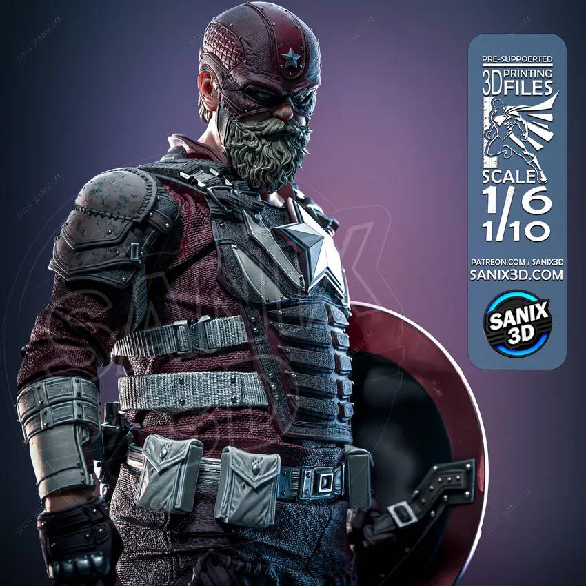 P站图纸印象馆 Sanix3d 漫威 红色守卫者 Sanix3d 漫威 红色守卫者