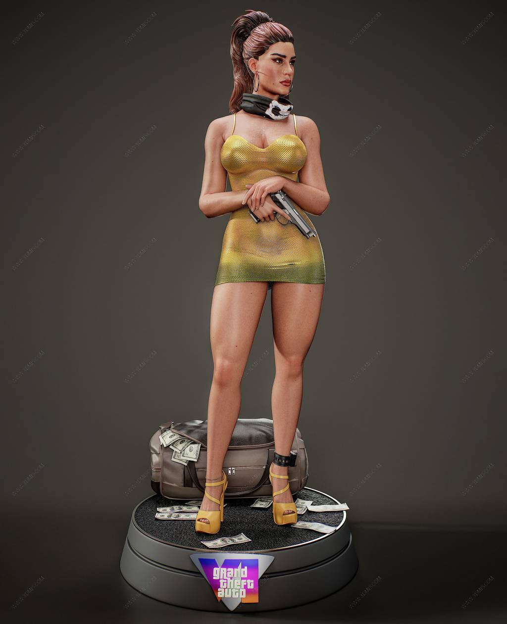 P站图纸印象馆 ABE3D 侠盗猎车手 露西娅·卡米诺斯 ABE3D 侠盗猎车手 露西娅·卡米诺斯