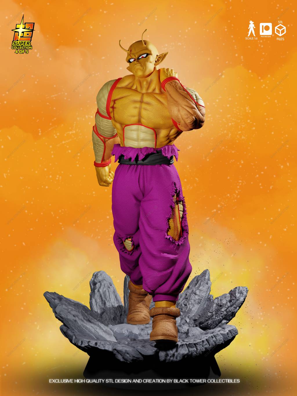 P站图纸印象馆 Black Towe 龙珠 橙色比克 Black Towe 龙珠 橙色比克