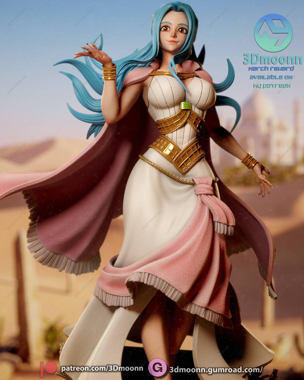 P站图纸印象馆 3Dmoonn 海贼王 奈菲鲁塔丽·薇薇 3Dmoonn 海贼王 奈菲鲁塔丽·薇薇