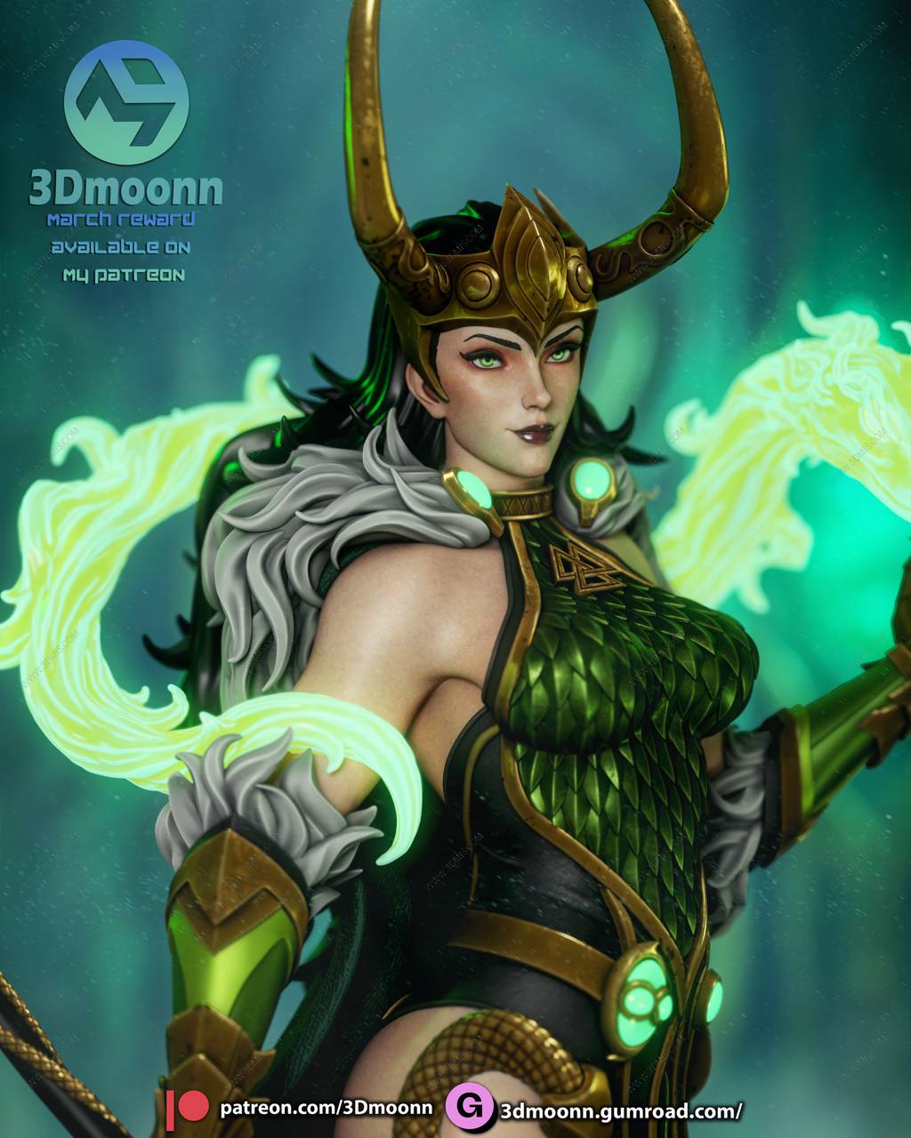 P站图纸印象馆 3Dmoonn 漫威争锋 女洛基 3Dmoonn 漫威争锋 女洛基