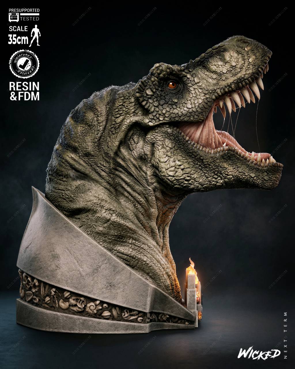 P站图纸印象馆 3DWicked 侏罗纪公园 霸王龙T-rex 3DWicked 侏罗纪公园 霸王龙T-rex