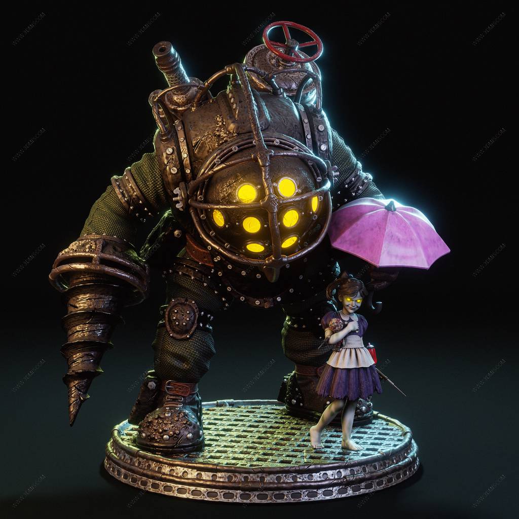 P站图纸印象馆 CA3D 生化奇兵 大老爹和小妹妹 CA3D 生化奇兵 大老爹和小妹妹