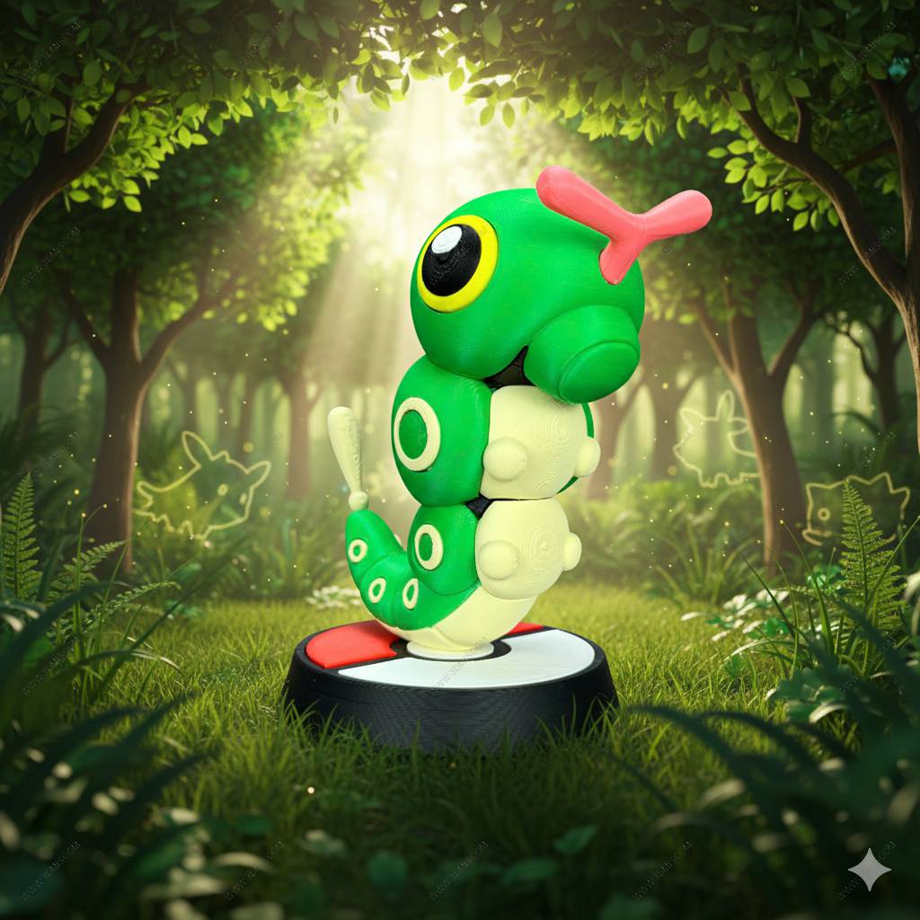 P站图纸印象馆 精灵宝可梦 绿毛虫 精灵宝可梦 绿毛虫