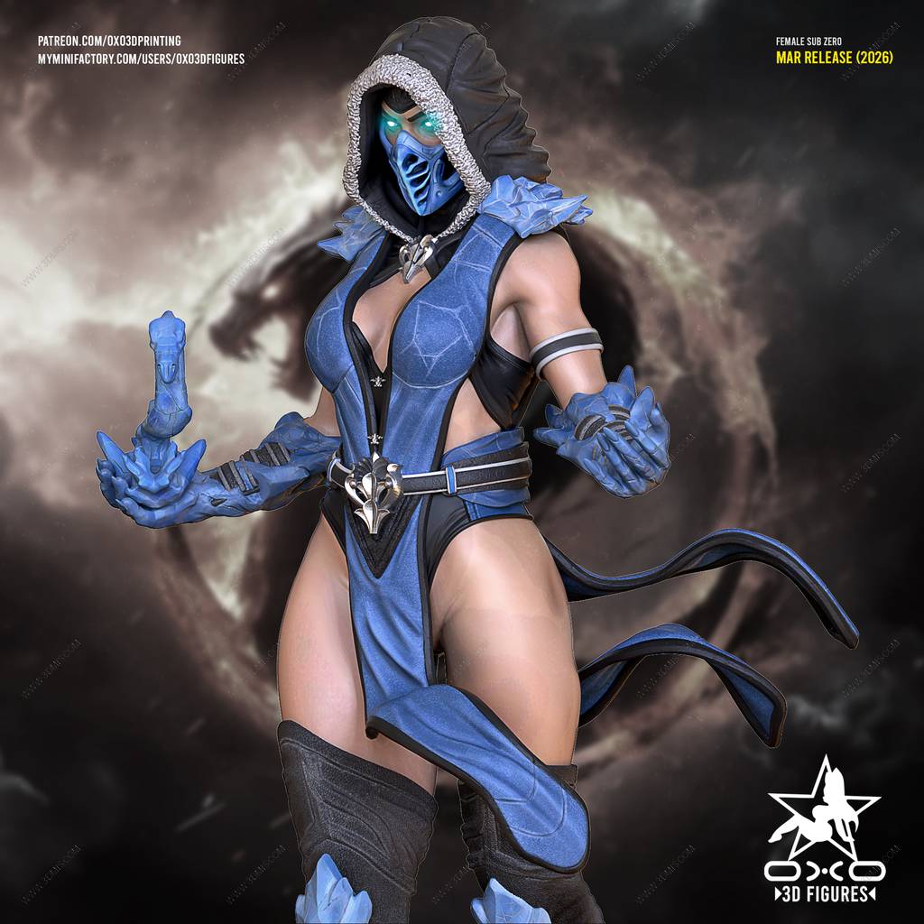 P站图纸印象馆 OXO3D 真人快打 女忍者 OXO3D 真人快打 女忍者