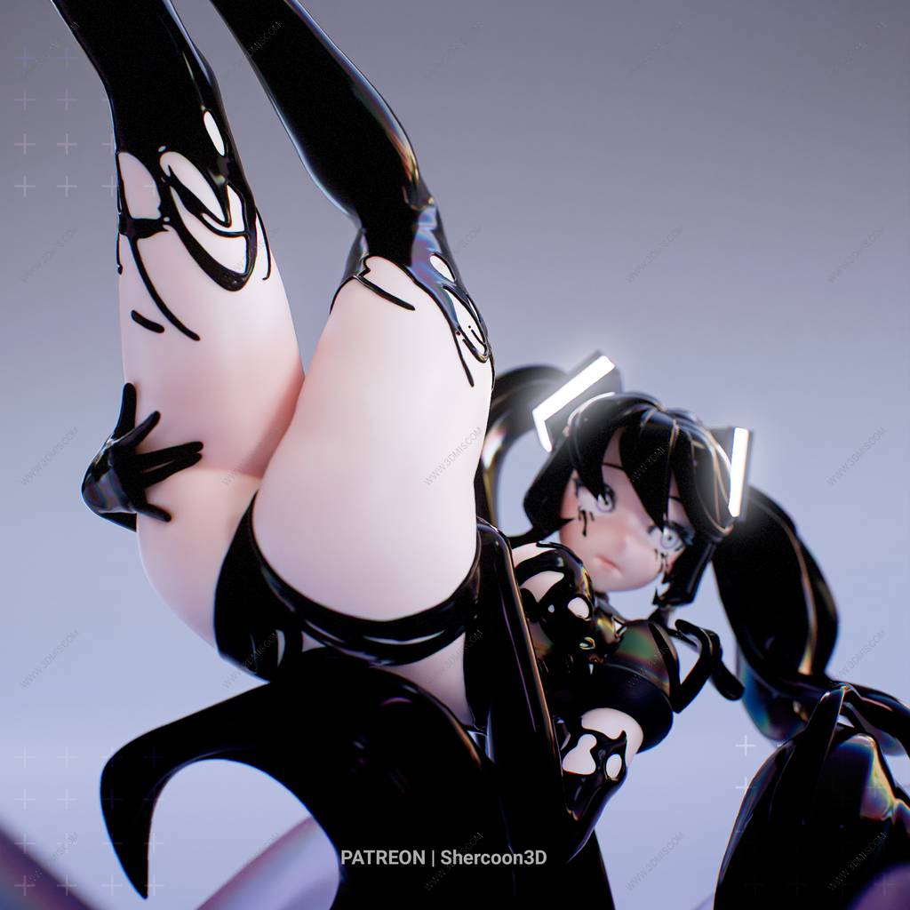 P站图纸印象馆 Shercoon3D 毒液初音未来 Shercoon3D 毒液初音未来
