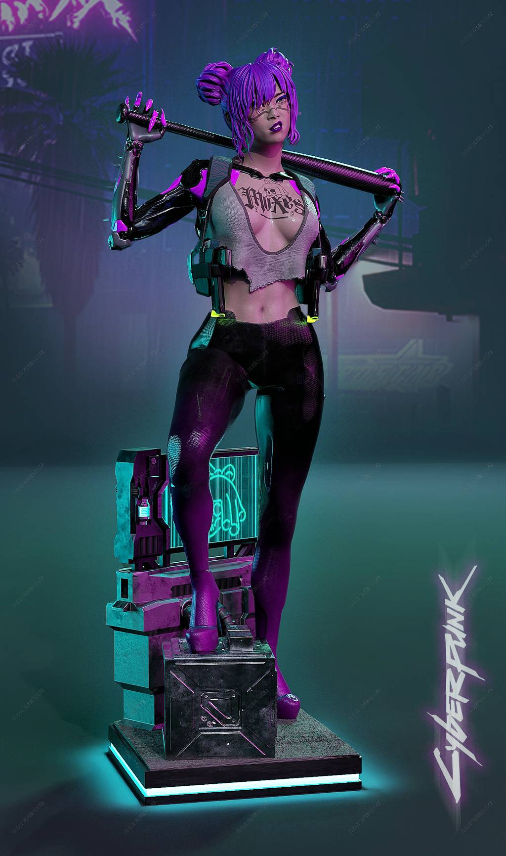 P站图纸印象馆 MCM3D 赛博朋克 李奇·薇姿 MCM3D 赛博朋克 李奇·薇姿