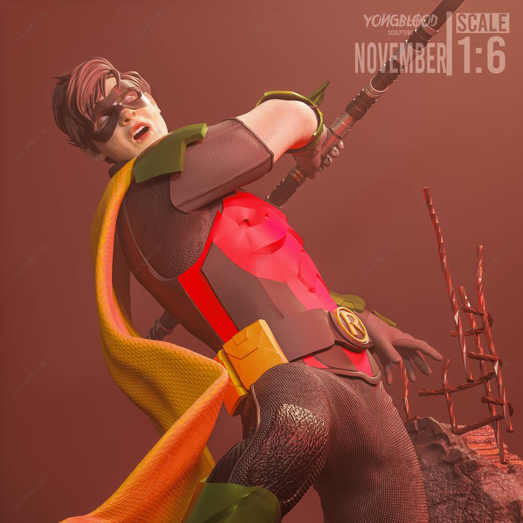 Yongblood Sculpture DC漫画 罗宾 达米安·韦恩
