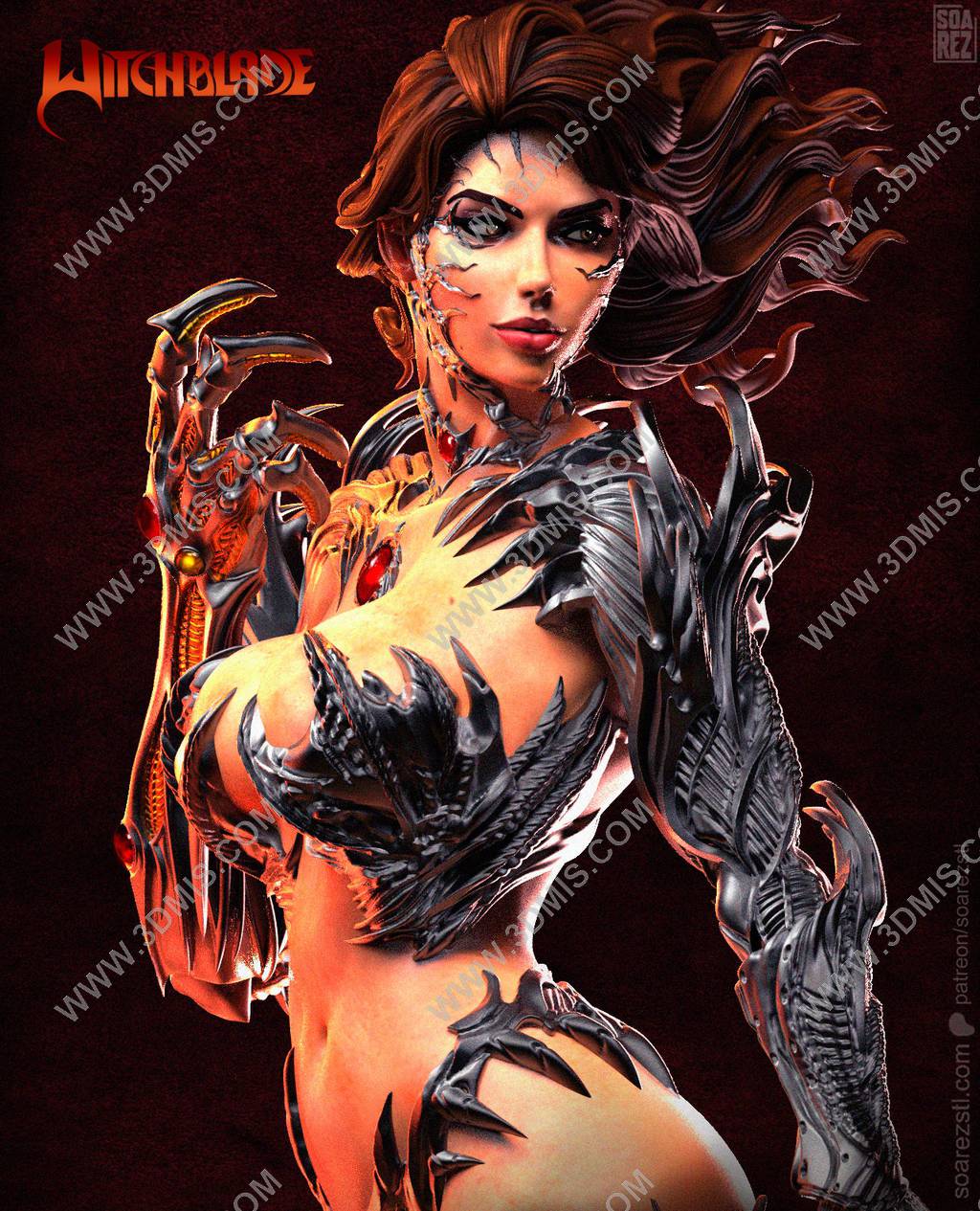 P站图纸印象馆 Soarez3D 魔女之刃 莎拉·佩齐尼 Soarez3D 魔女之刃 莎拉·佩齐尼
