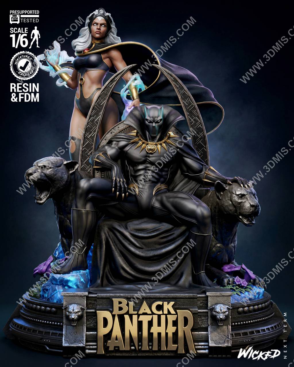P站图纸印象馆 3DWicked 漫威 黑豹 特查拉 3DWicked 漫威 黑豹 特查拉