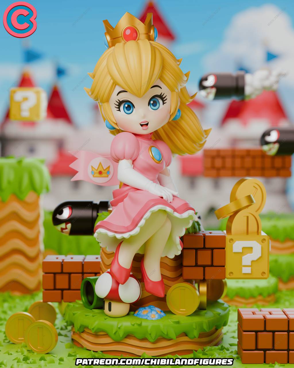P站图纸印象馆 Chibi Land Figures 超级马力奥 碧姬公主 Chibi Land Figures 超级马力奥 碧姬公主