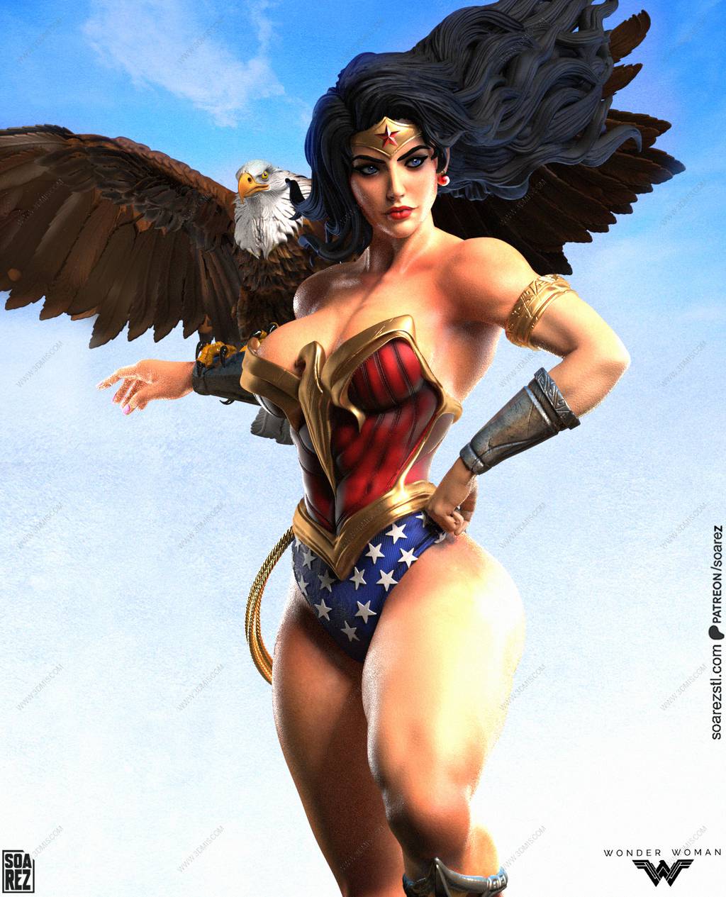 P站图纸印象馆 Soarez3D DC漫画 神奇女侠 Soarez3D DC漫画 神奇女侠