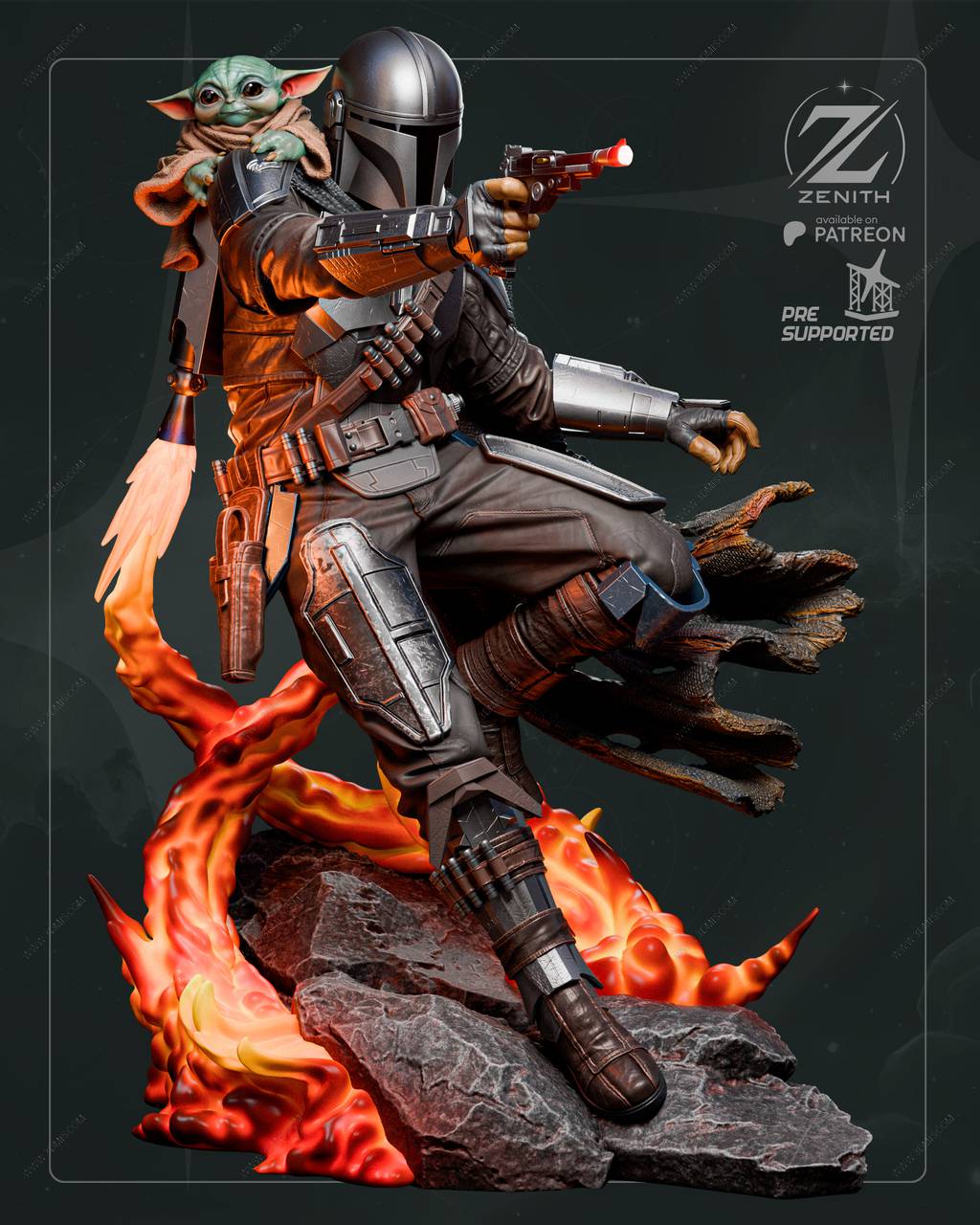 P站图纸印象馆 ZEZ STUDIOS 星球大战 曼达洛人与古古 ZEZ STUDIOS 星球大战 曼达洛人与古古