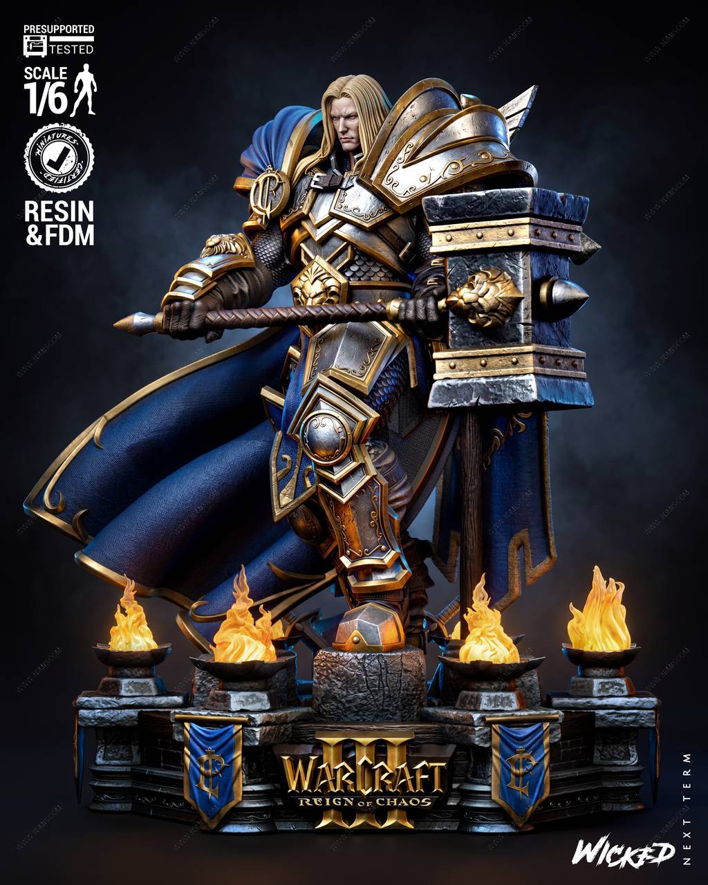 P站图纸印象馆 3DWicked 魔兽世界 阿尔萨斯·米奈希尔 3DWicked 魔兽世界 阿尔萨斯·米奈希尔