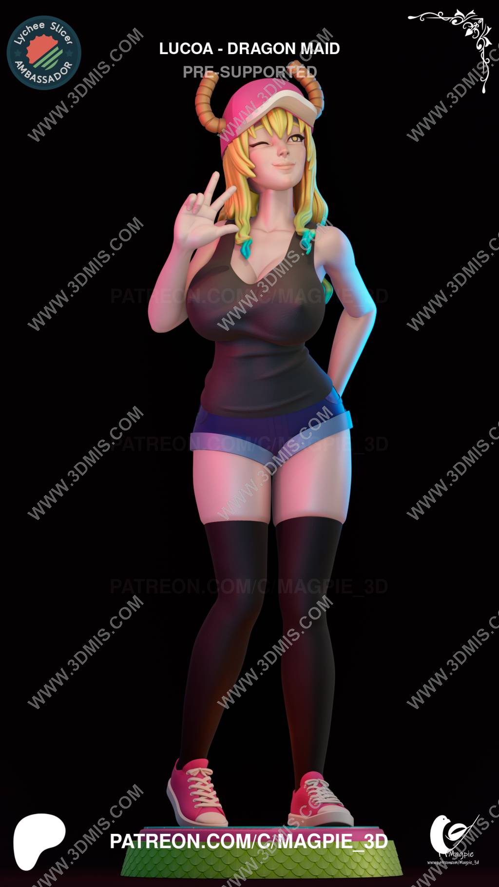 P站图纸印象馆 Magpie 3D 小林家的龙女仆 露科亚 Magpie 3D 小林家的龙女仆 露科亚