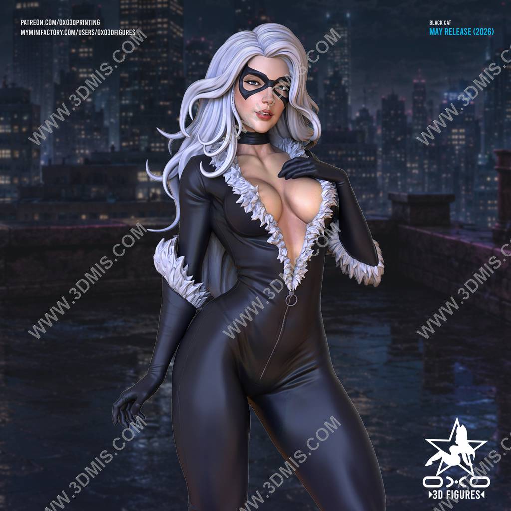 P站图纸印象馆 OXO3D DC漫画 黑猫 OXO3D DC漫画 黑猫