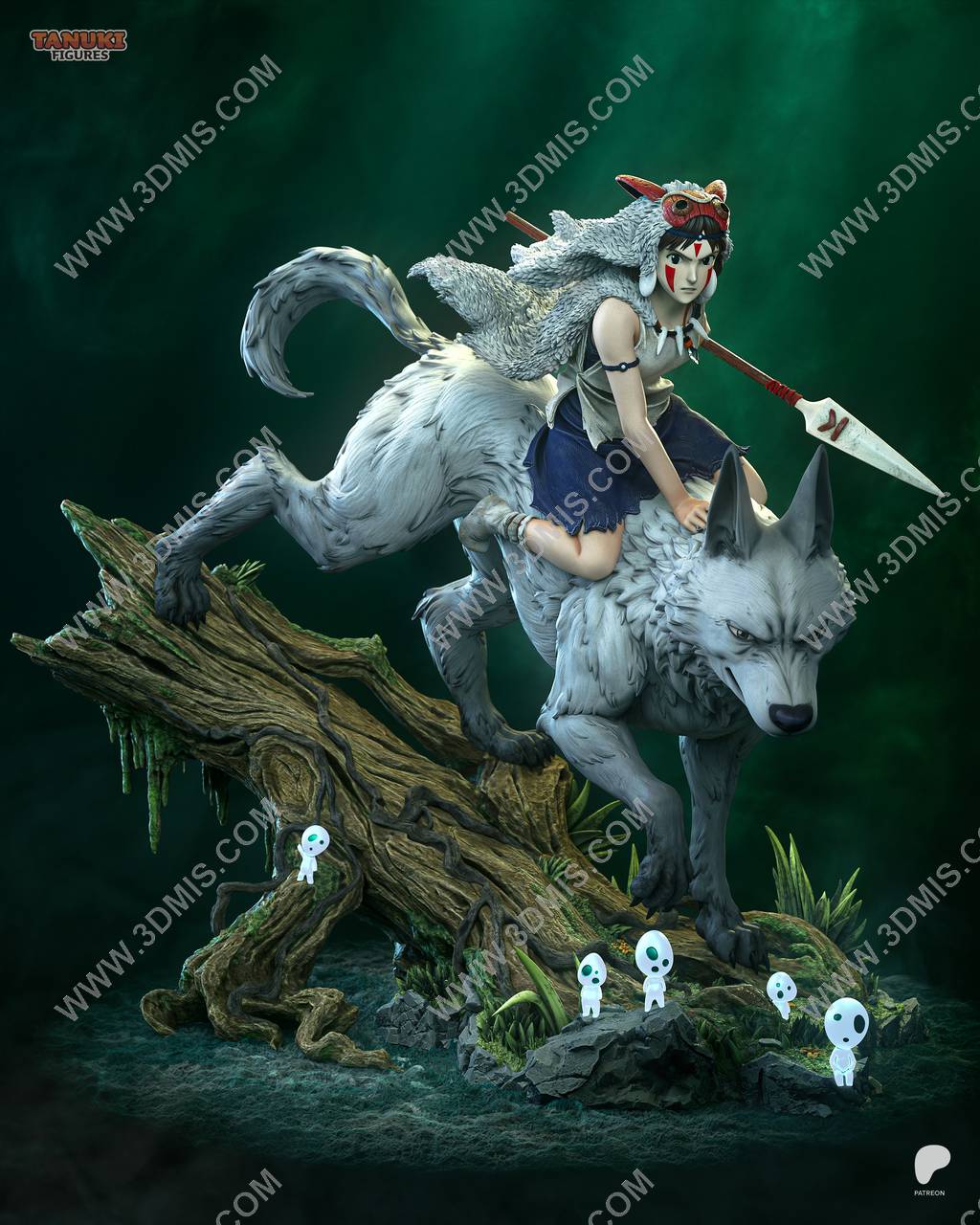 P站图纸印象馆 Tanuki Figures 幽灵公主 珊 Tanuki Figures 幽灵公主 珊