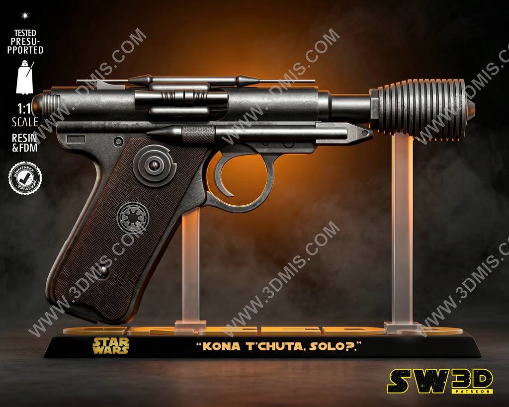 P站图纸印象馆 SW3D 星球大战 DT-12重型爆能手枪 SW3D 星球大战 DT-12重型爆能手枪