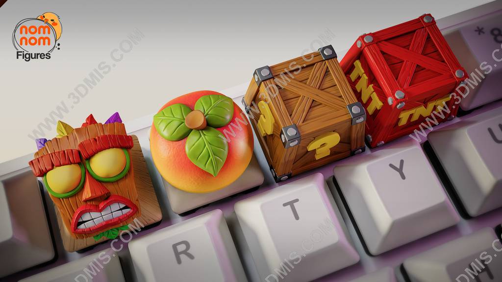 P站图纸印象馆 Nomnom 古惑狼键盘帽 Nomnom 古惑狼键盘帽