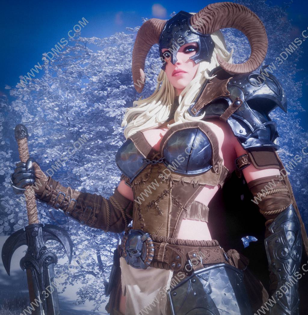 P站图纸印象馆 Ca3d 北方女战士 Ca3d 北方女战士