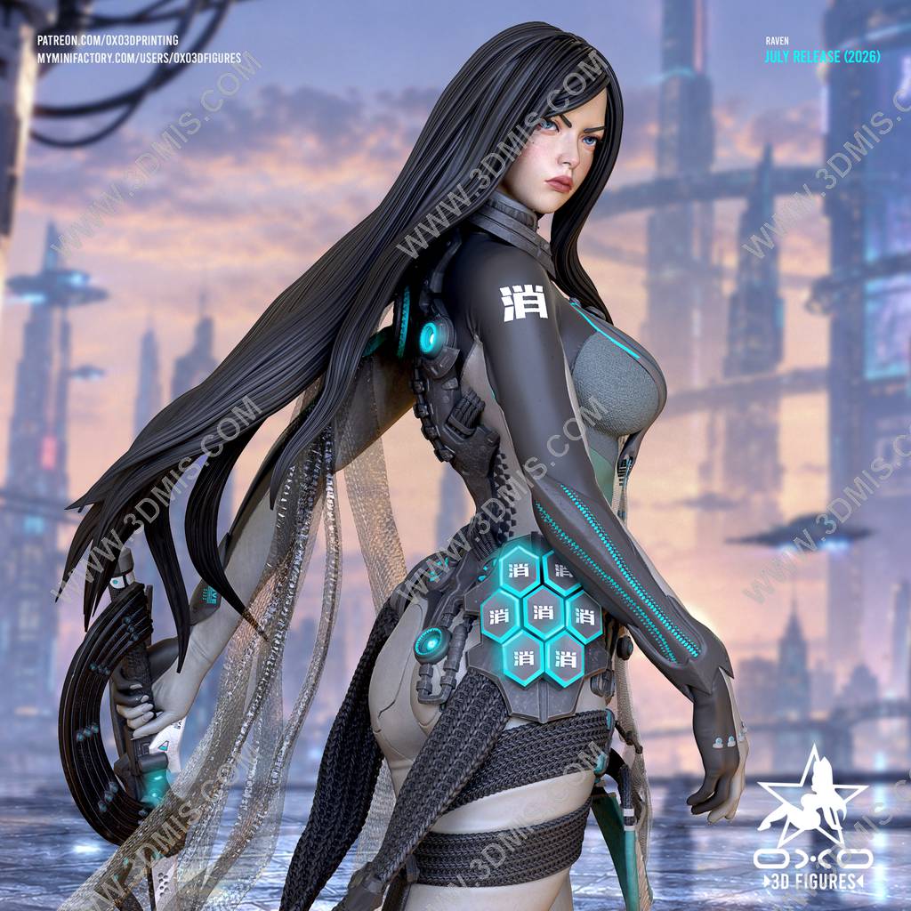 P站图纸印象馆 OXO3D DC漫画 渡鸦 OXO3D DC漫画 渡鸦
