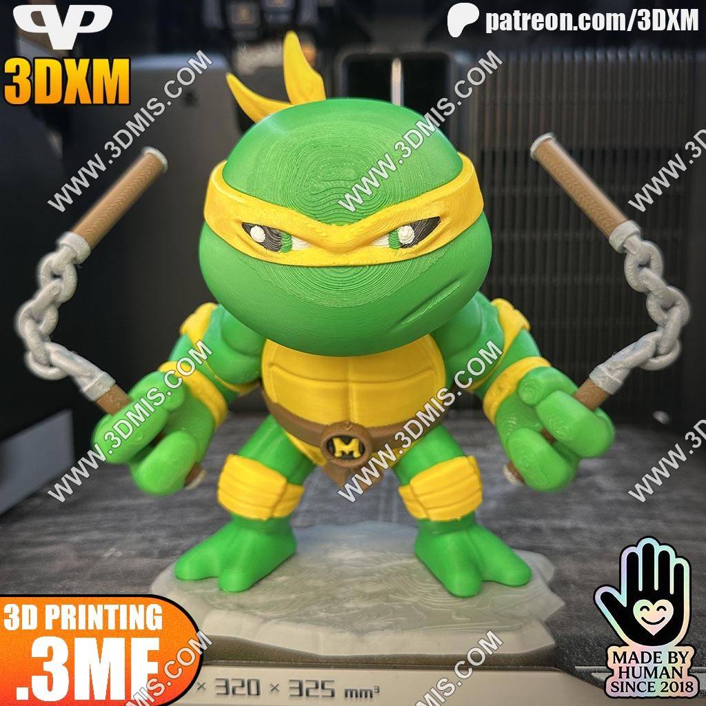 P站图纸印象馆 Chibi STL 忍者神龟 斯普林特 Chibi STL 忍者神龟 斯普林特