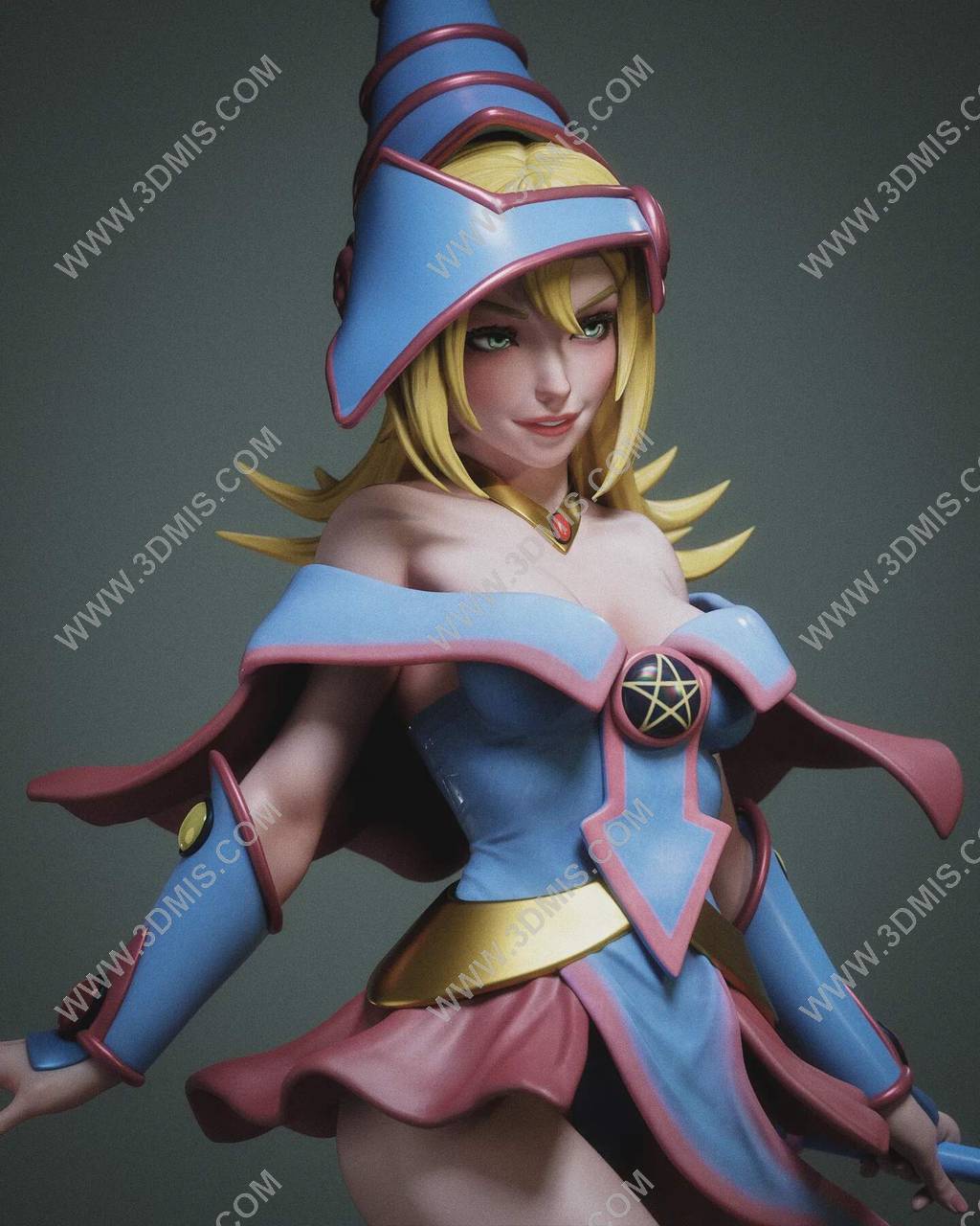 P站图纸印象馆 Abe3D 游戏王 黑魔导女孩 Abe3D 游戏王 黑魔导女孩
