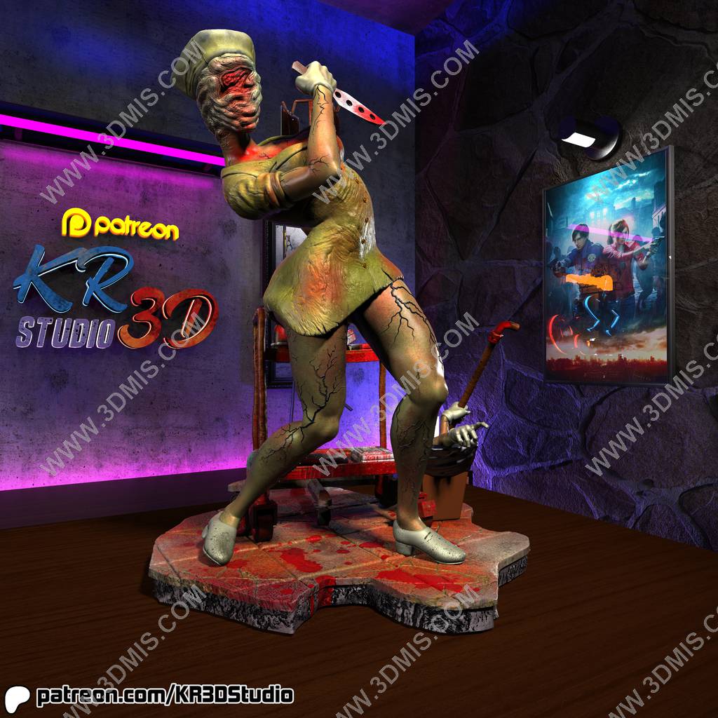 P站图纸印象馆 KR3D Studio 寂静岭 无脸护士 KR3D Studio 寂静岭 无脸护士