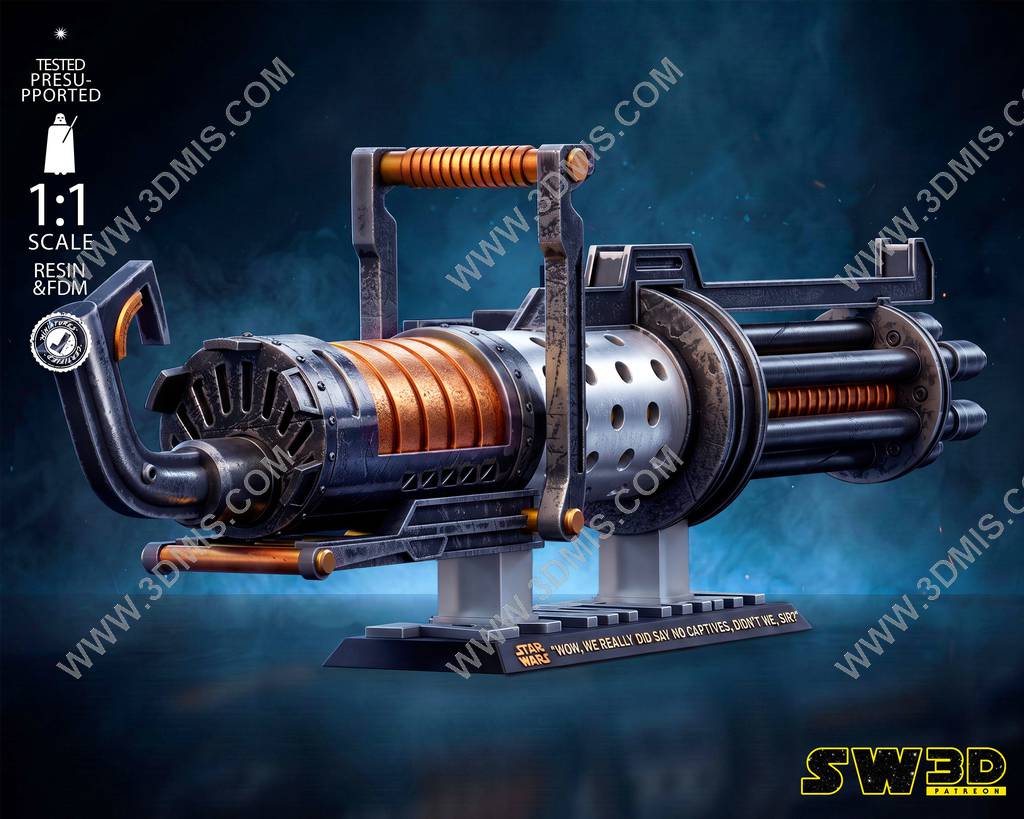 P站图纸印象馆 SW3D 星球大战 Z-6转轮爆能炮 SW3D 星球大战 Z-6转轮爆能炮