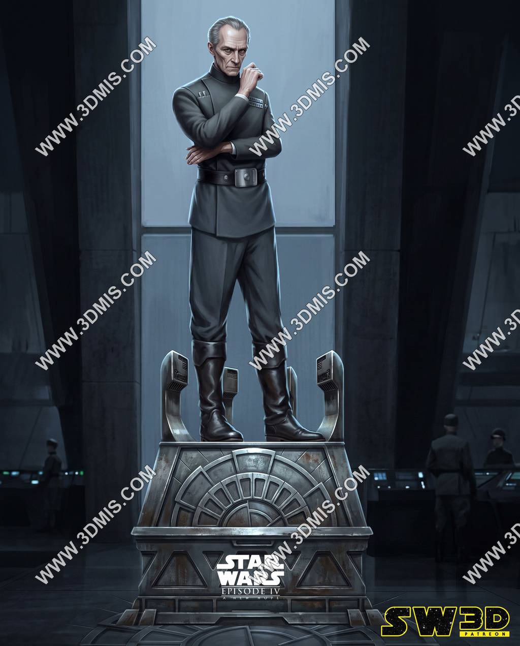 P站图纸印象馆 SW3D 星球大战 高级星区总督塔金 SW3D 星球大战 高级星区总督塔金