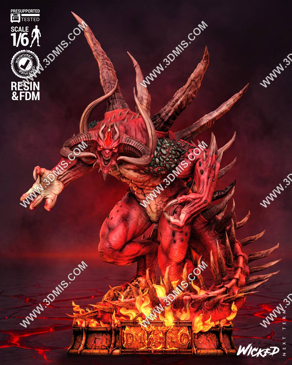 P站图纸印象馆 3DWicked 暗黑破坏神 恐惧之王迪亚波罗 3DWicked 暗黑破坏神 恐惧之王迪亚波罗