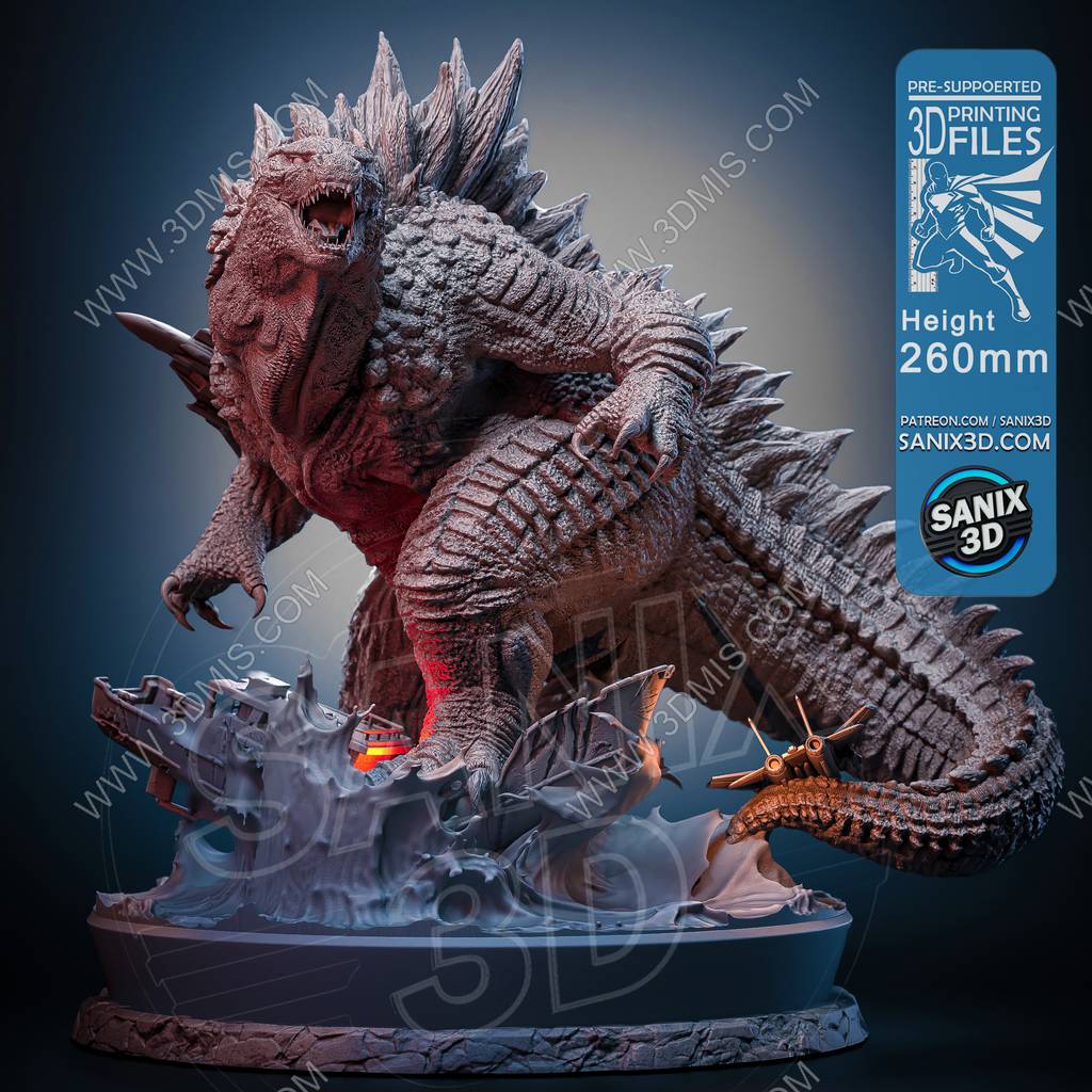 P站图纸印象馆 Sanix3d 哥斯拉大战金刚 哥斯拉 Sanix3d 哥斯拉大战金刚 哥斯拉