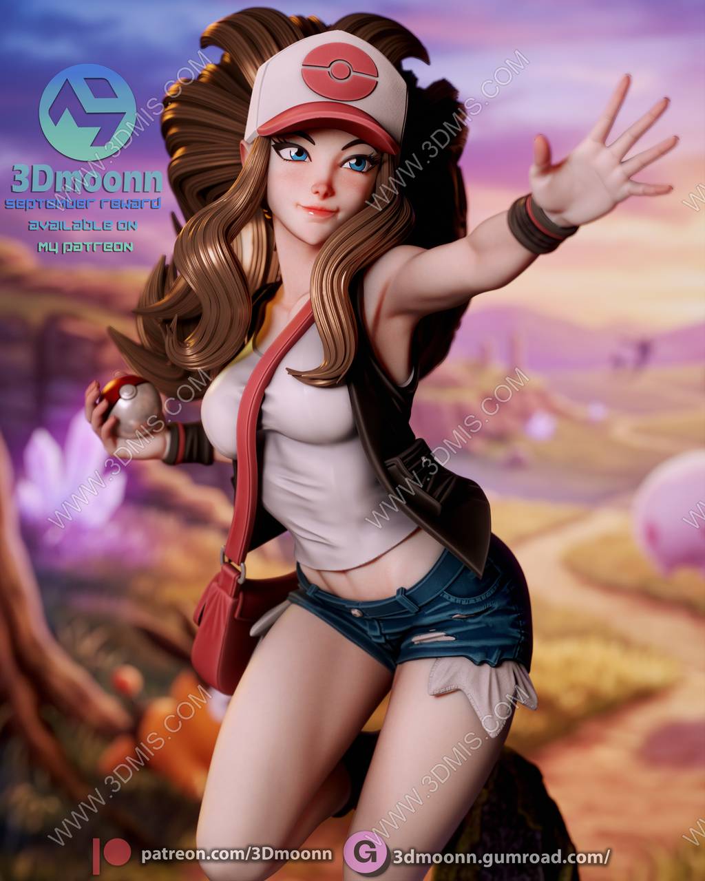 P站图纸印象馆 3Dmoonn 精灵宝可梦 斗子 3Dmoonn 精灵宝可梦 斗子