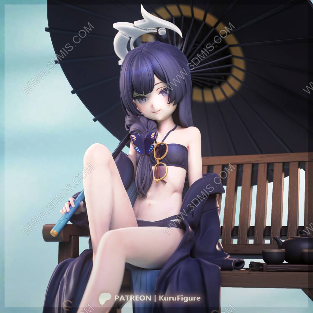 P站图纸印象馆 Kuru Figure 蔚蓝档案 龙华妃咲 Kuru Figure 蔚蓝档案 龙华妃咲
