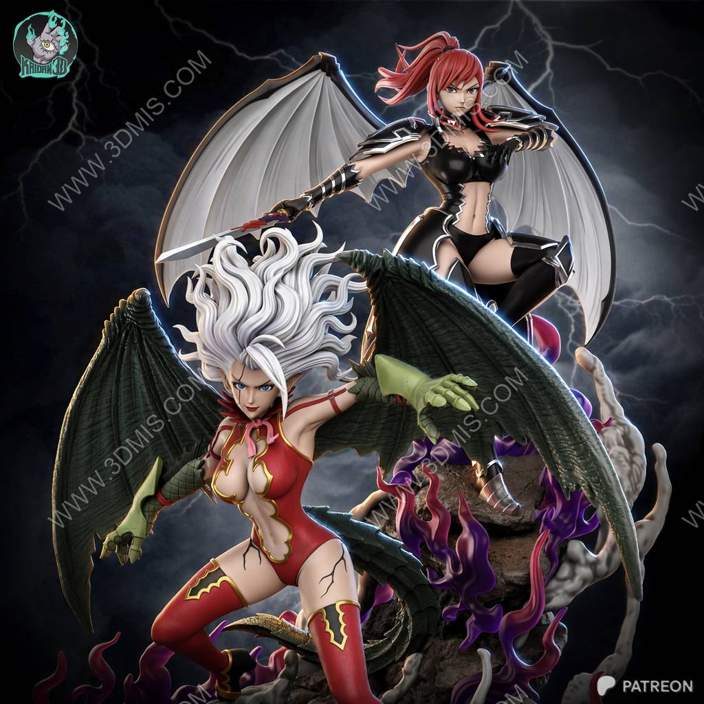 P站图纸印象馆 Kaidan 3D 妖精的尾巴 艾露莎·舒卡勒特与米拉珍·斯特劳斯 Kaidan 3D 妖精的尾巴 艾露莎·舒卡勒特与米拉珍·斯特劳斯
