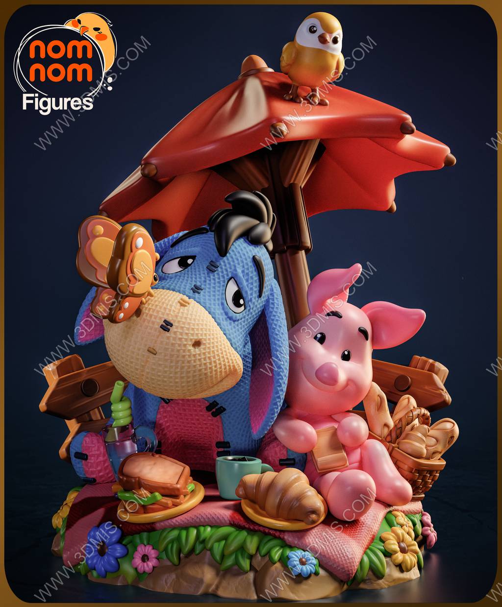 P站图纸印象馆 Nomnom Figures 小熊维尼 屹耳和小猪 Nomnom Figures 小熊维尼 屹耳和小猪