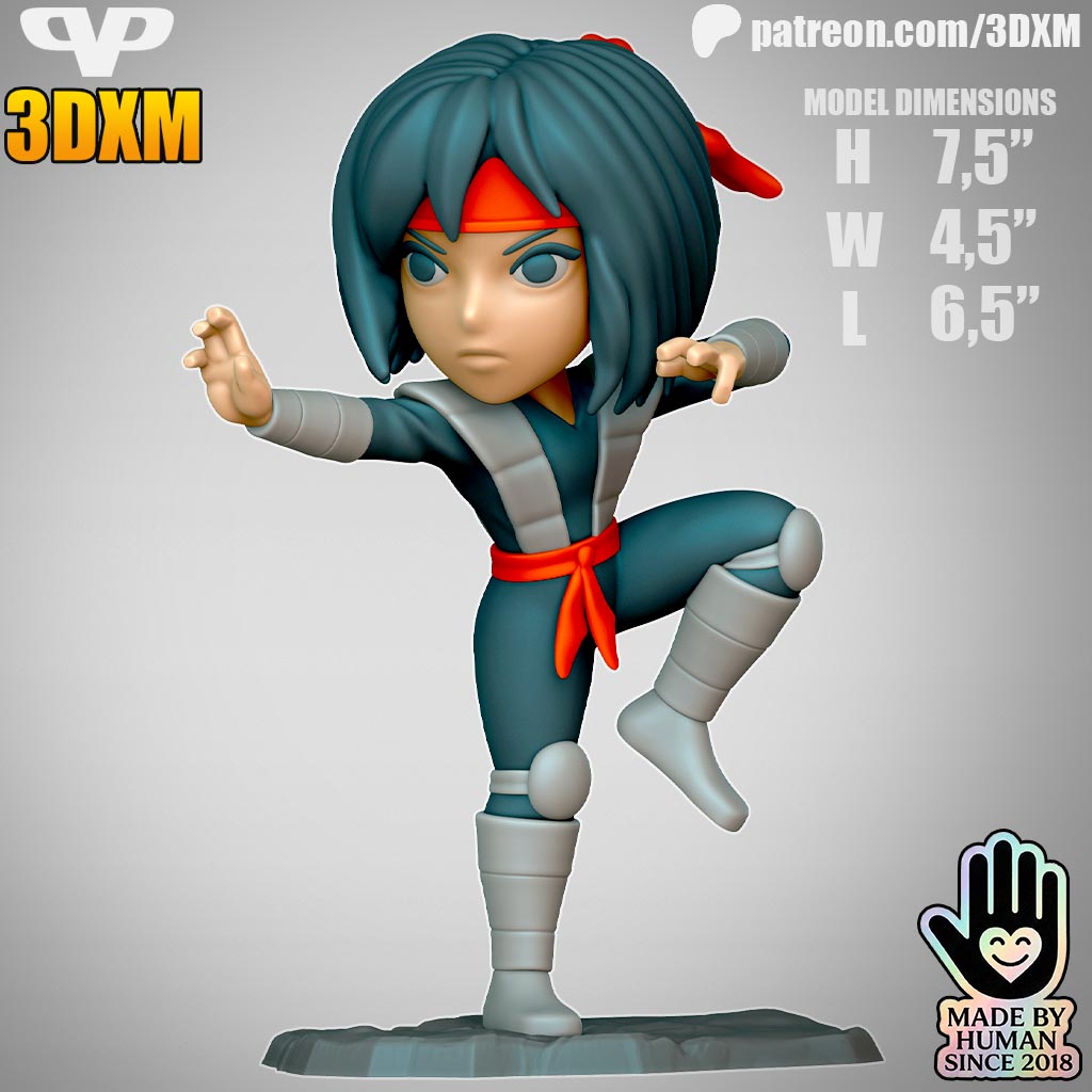 P站图纸印象馆 Chibi STL 忍者神龟 卡莱 Chibi STL 忍者神龟 卡莱
