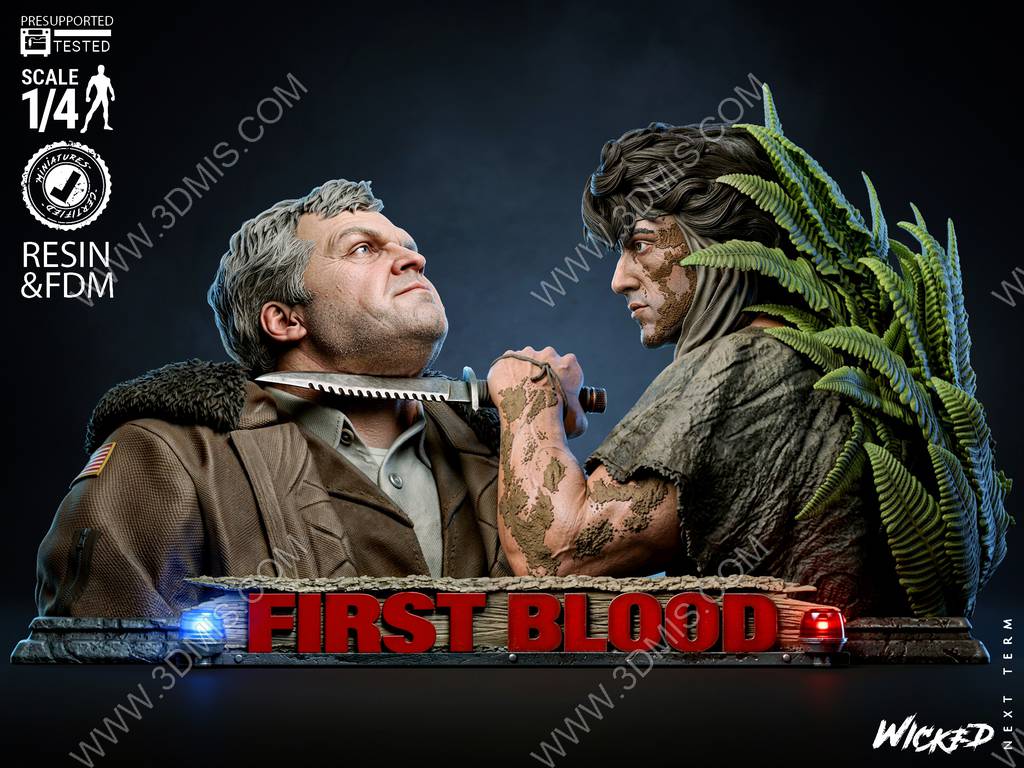 P站图纸印象馆 3DWicked 第一滴血 兰博和威廉·特斯尔 3DWicked 第一滴血 兰博和威廉·特斯尔