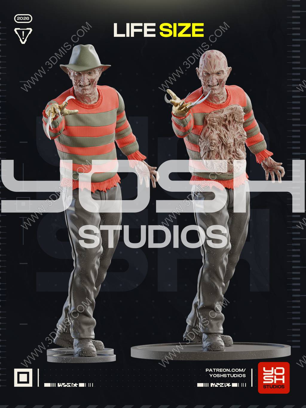 P站图纸印象馆 Yosh Studios 猛鬼街 弗莱迪·克鲁格 Yosh Studios 猛鬼街 弗莱迪·克鲁格