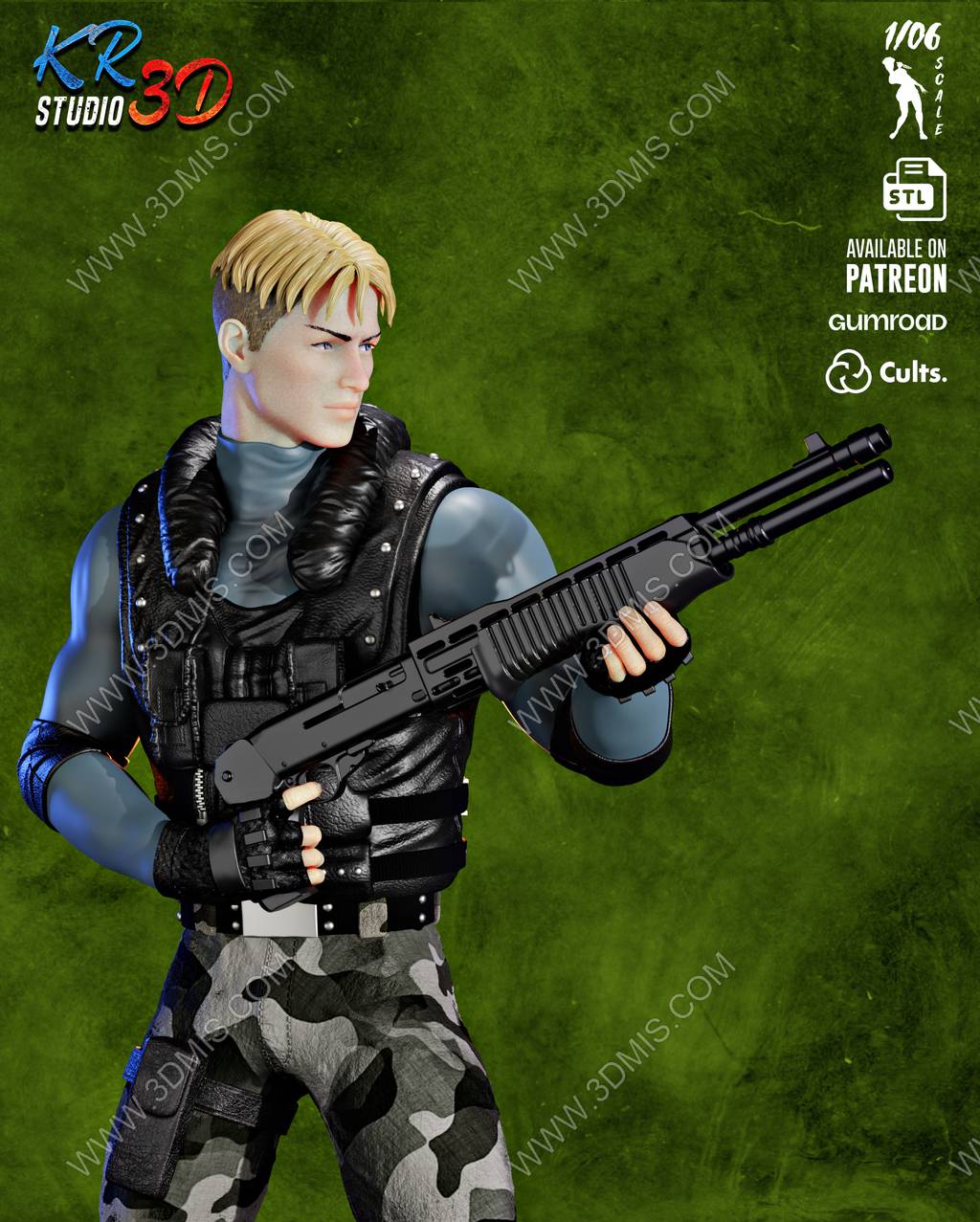 P站图纸印象馆 KR3D Studio 恐龙危机 迪兰 KR3D Studio 恐龙危机 迪兰