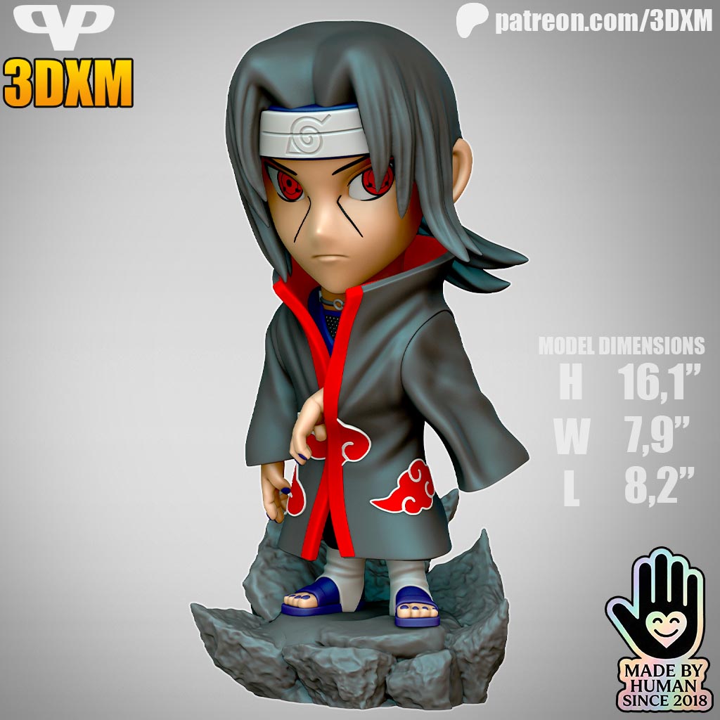 P站图纸印象馆 Chibi STL 火影忍者 宇智波鼬 Chibi STL 火影忍者 宇智波鼬