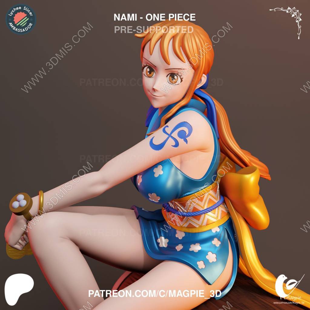 P站图纸印象馆 Magpie 3D 海贼王 娜美 Magpie 3D 海贼王 娜美