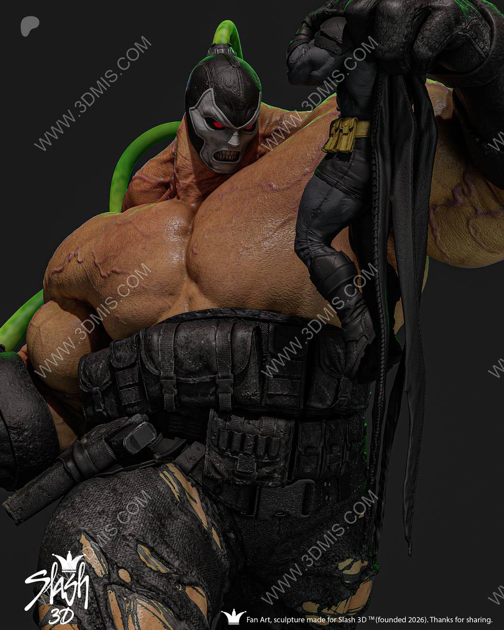 P站图纸印象馆 Slash 3D DC漫画 贝恩 Slash 3D DC漫画 贝恩