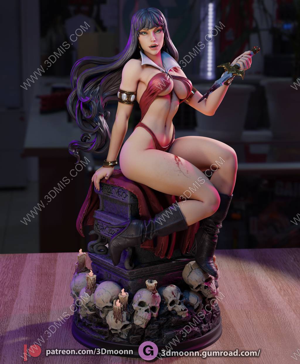P站图纸印象馆 3Dmoonn 吸血姬 Vampirella 3Dmoonn 吸血姬 Vampirella