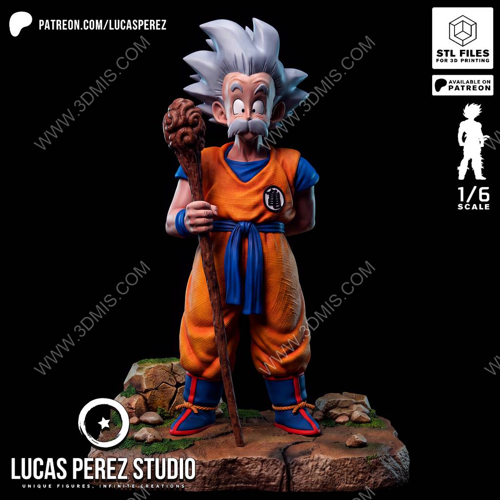 P站图纸印象馆 Lucas Perez 龙珠 老年版悟空 Lucas Perez 龙珠 老年版悟空