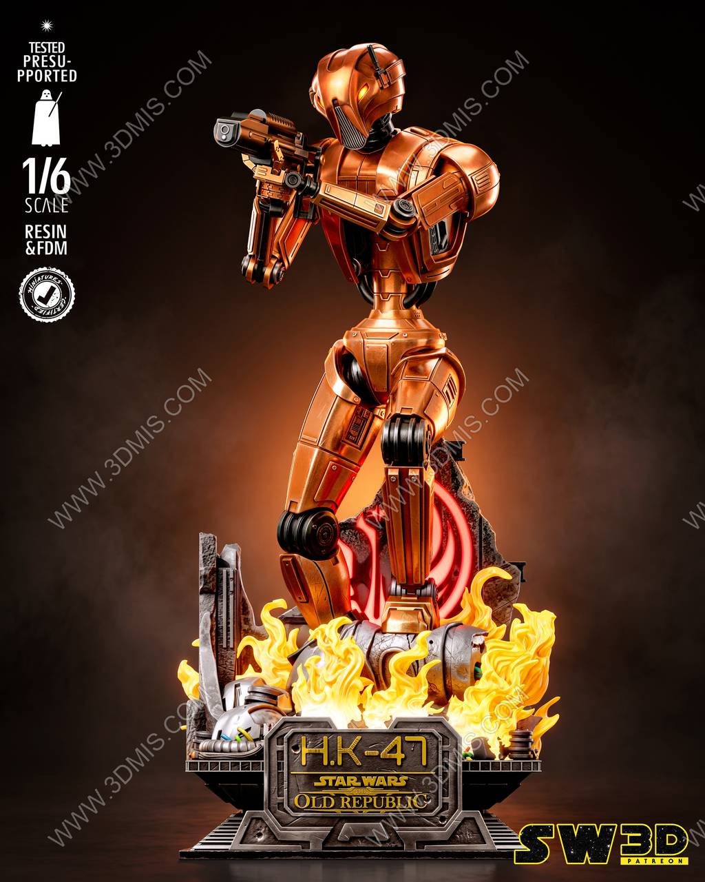 P站图纸印象馆 SW3D 星球大战 暗杀机器人 HK-47 SW3D 星球大战 暗杀机器人 HK-47